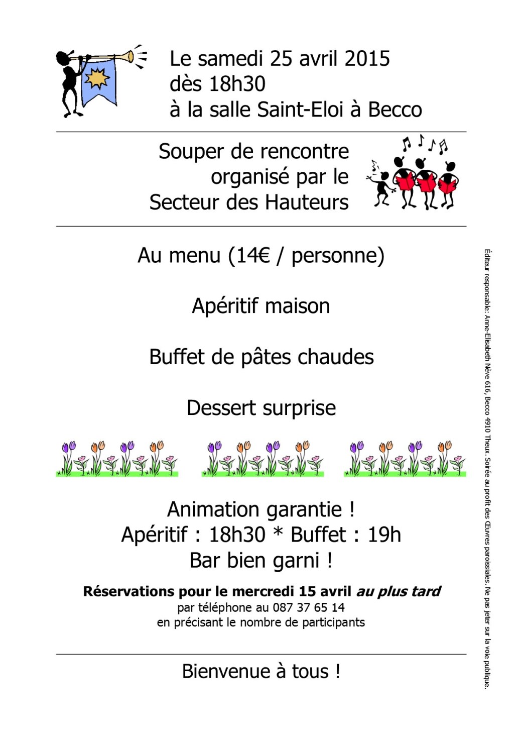 Invitation au souper des Hauteurs 2015