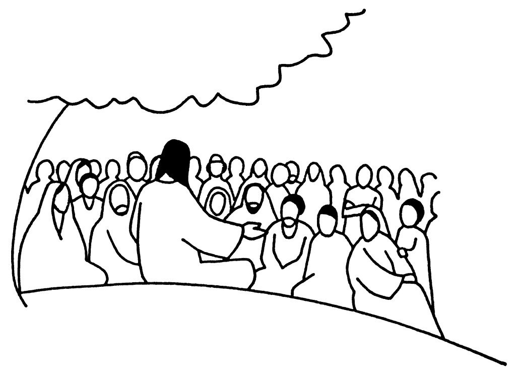 jesus parle aux foules
